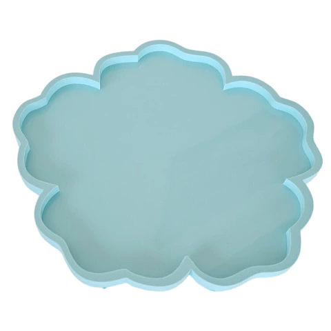 Molde De Silicone Para Resina Bandeja Flor - 1 Cavidade