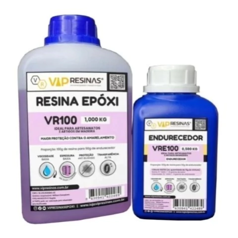 Resina Epóxi Com Proteção UV VR100 1,5KG – BAIXA ESPESSURA / BAIXA VISCOSIDADE