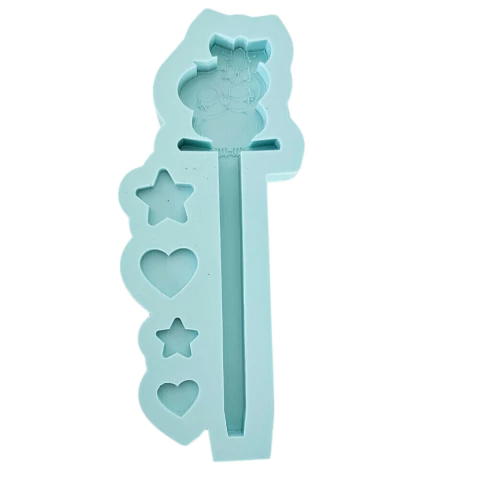 Molde De Silicone Para Resina Caneta Corujinha - 5 Cavidades