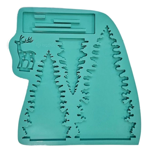 Molde Kit Árvores de Natal Com Rena