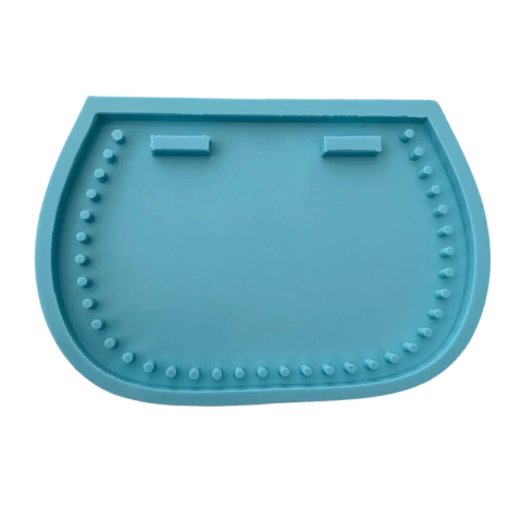 Molde De Silicone Para Resina Base Bolsa furo 4mm