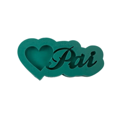 Molde Para resina Chaveiro Coração Pai