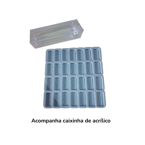 Molde De Silicone Para Resina Dominó - Tamanho Profissional 10mm