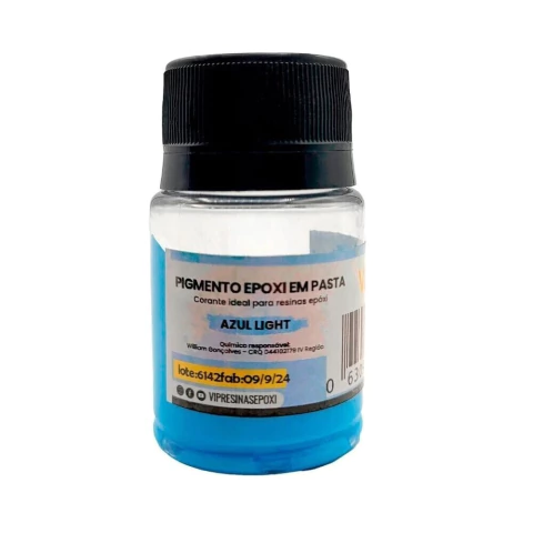 Pigmento Epóxi em Pasta - Cores Ligth 25g Azul Ligth
