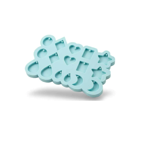 Molde De Silicone Para Resina Paleta Brincos- 16 Cavidades