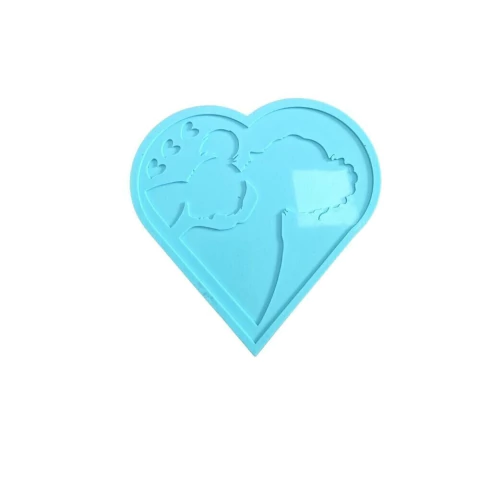 Molde De Silicone Para Resina Coração Quadro Mãe e filha
