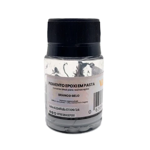 Pigmento Epóxi em Pasta - Cores Ligth 25g Branco Gelo