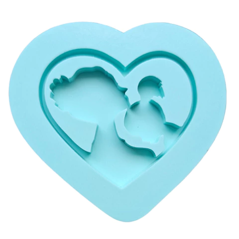 Molde de Silicone Para Resina Mãe de Menina - 1 Cavidade