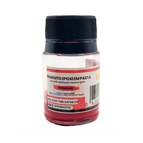 Pigmento Epóxi em Pasta - Cores Sólidas 25g Vermelho