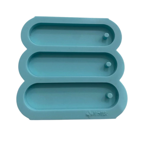 Molde De Silicone Para Resina Paleta Placas - 3 Cavidades