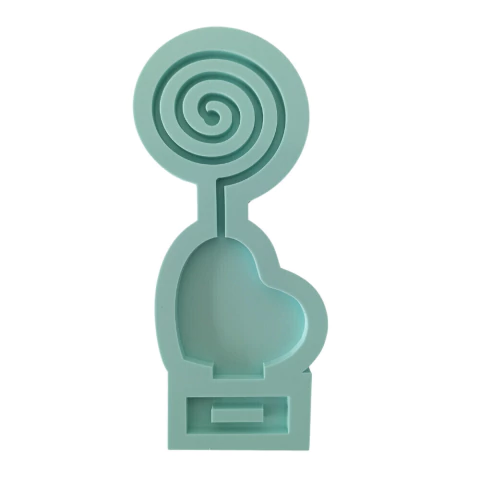 Molde De Silicone Para Resina Suporte Para Recado Coração - 2 Cavidades
