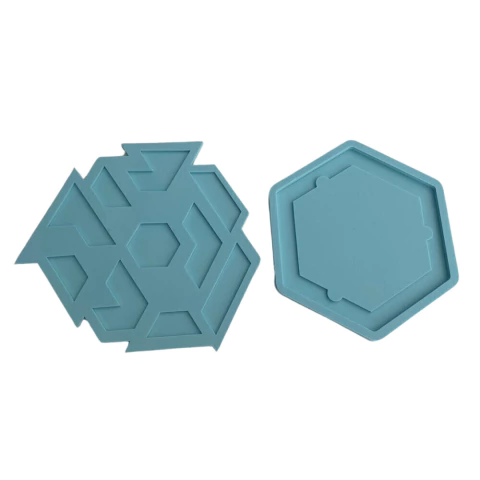 Molde De Silicone Para Resina Jogo Tetris Hexagonal - 11 Cavidades