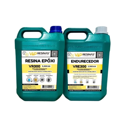 Resina Epóxi com Proteção UV VR300 7,5kg - Alta Espessura / Baixa viscosidade