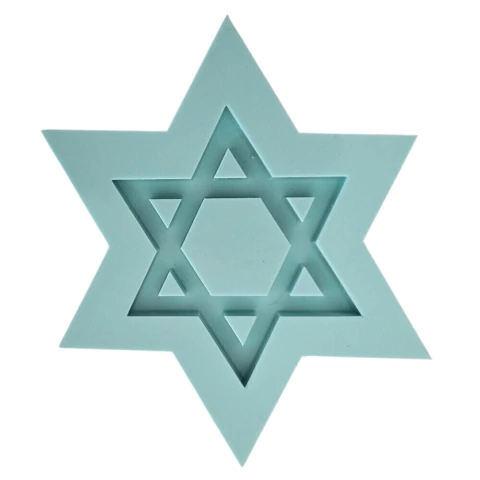 Molde De Silicone Para Resina Estrela de Davi - 1 Cavidade