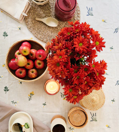 Mantel de Lino Bordado - comprar online