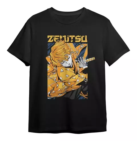 Remera Zenitsu Agatsuma Demon Slayer Kimetsu No Yaiba Geek