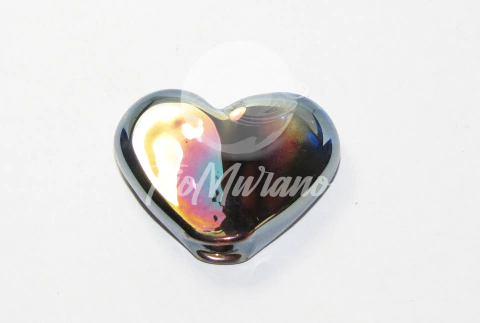 Coração TAM ÚNICO - Preto Holográfico