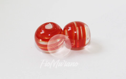 Bola M - Cristal com Vermelho