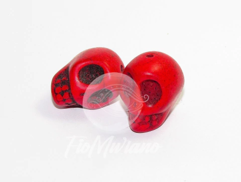 Caveiras 25MM - Vermelho Leitoso - Unidade