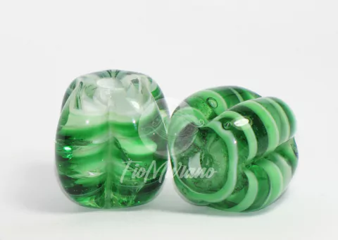 Pitanga GG - Verde Esmeralda e Branco com Cristal