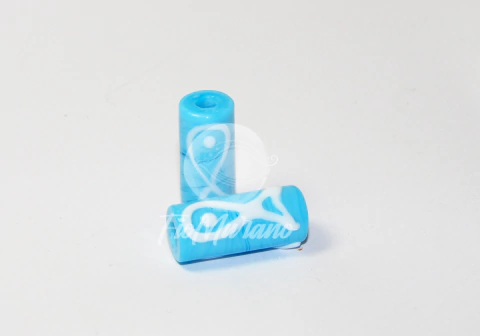 Firma Lisa M Tam/único - Azul Turquesa com Peixe Branco