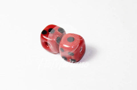 Dado P - Vermelho com Preto