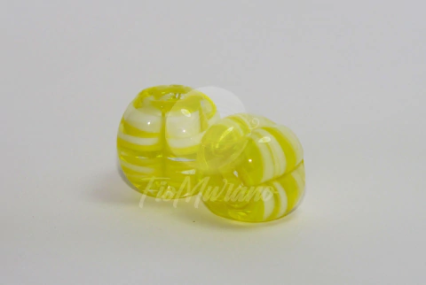 Pitanga G - Amarelo e Branco com Cristal