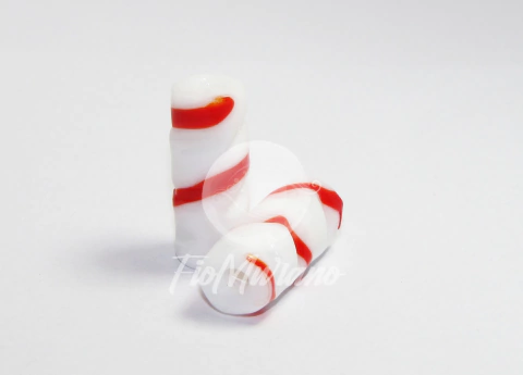 Firma Frizada M - Branco com Vermelho Leitoso