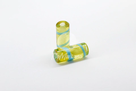 Firma Lisa M - Âmbar Claro com Azul Turquesa