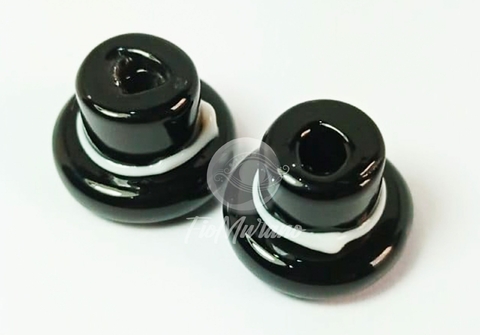 Chapéus M - Preto com Branco Leitoso
