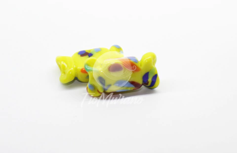 Bala de Murano Tam/Único - Amarelo com 7 cores Leitoso