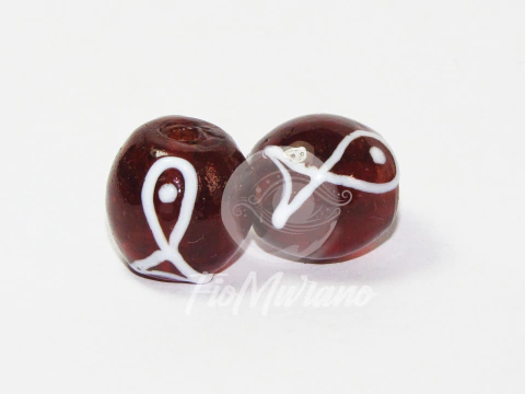 Bola G/ TAM ÚNICO - Âmbar com Peixe Branco