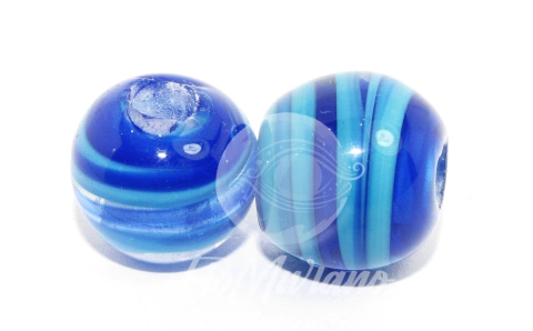 Bola G - Azul Royal com Azul Turquesa e Cristal