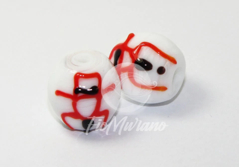 Bola G/ TAM ÚNICO - Branco com Zé Malandro Vermelho