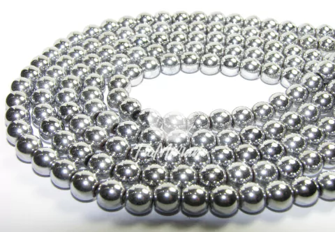 Fio de Hematita 8mm - Níquel - Bola Lisa