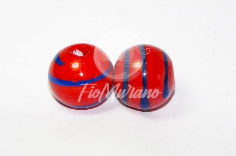 Bola G - Vermelho com Azul Royal