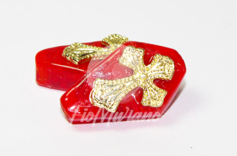 Caixões de Luxo - Vermelho com Pingente Dourado