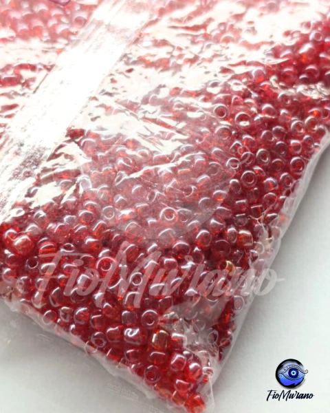 Missangão 6/0 - Vermelho Translúcido Irizado - comprar online
