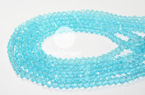 Fio de Cristal AA Flat® 6mm - Azul Piscina