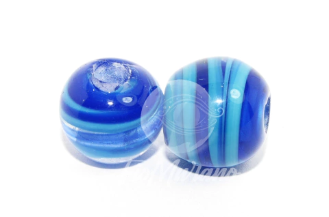 Bola M - Azul Royal com Azul Turquesa e Cristal