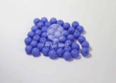 Bolas de Vidro Fosca lisa 8mm - Azul