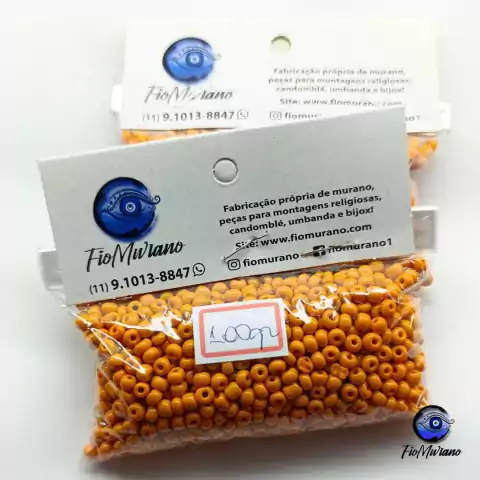 Missangão 6/0 - Pacote 100g - Laranja Leitoso