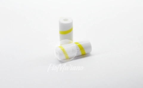 Firma Lisa M - Branco com Amarelo Leitoso