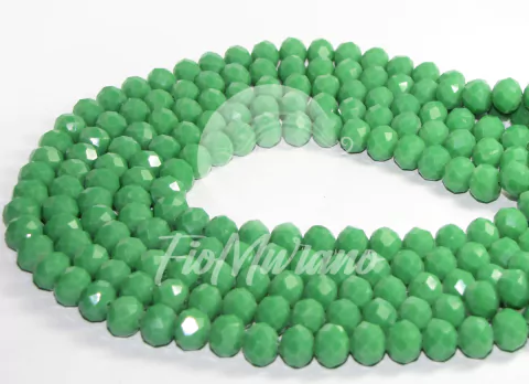 Fio de Cristal AA Flat® 10mm - Verde Opaco