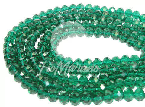 Fio de Cristal AA Flat® 10mm - Esmeralda Transparente