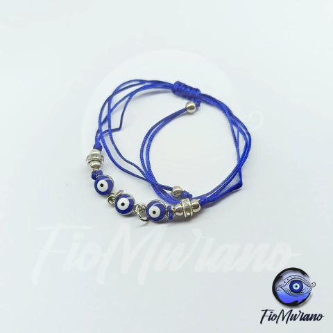 Olho Grego Azul Royal - 3 Pingentes