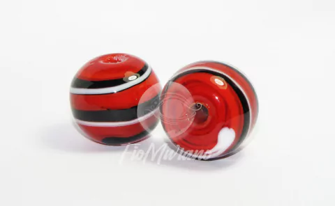 Bola GG - Vermelho com Branco e Preto