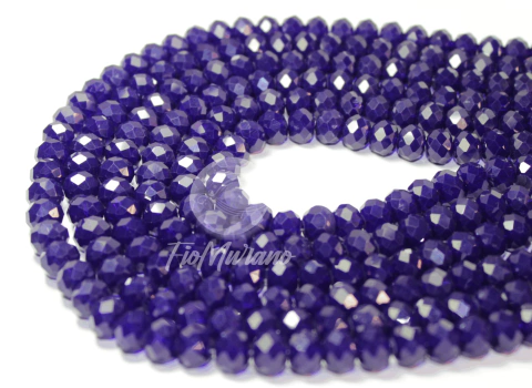 Fio de Cristal AA Flat® 10mm - Azul Royal Escuro