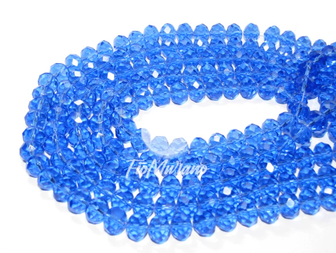 Fio de Cristal AA Flat® 10mm - Azul Claro Transparente