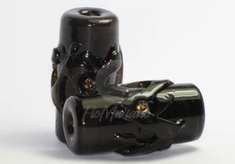 Firma de Luxo GG - Marrom Escuro com Strass Leitoso